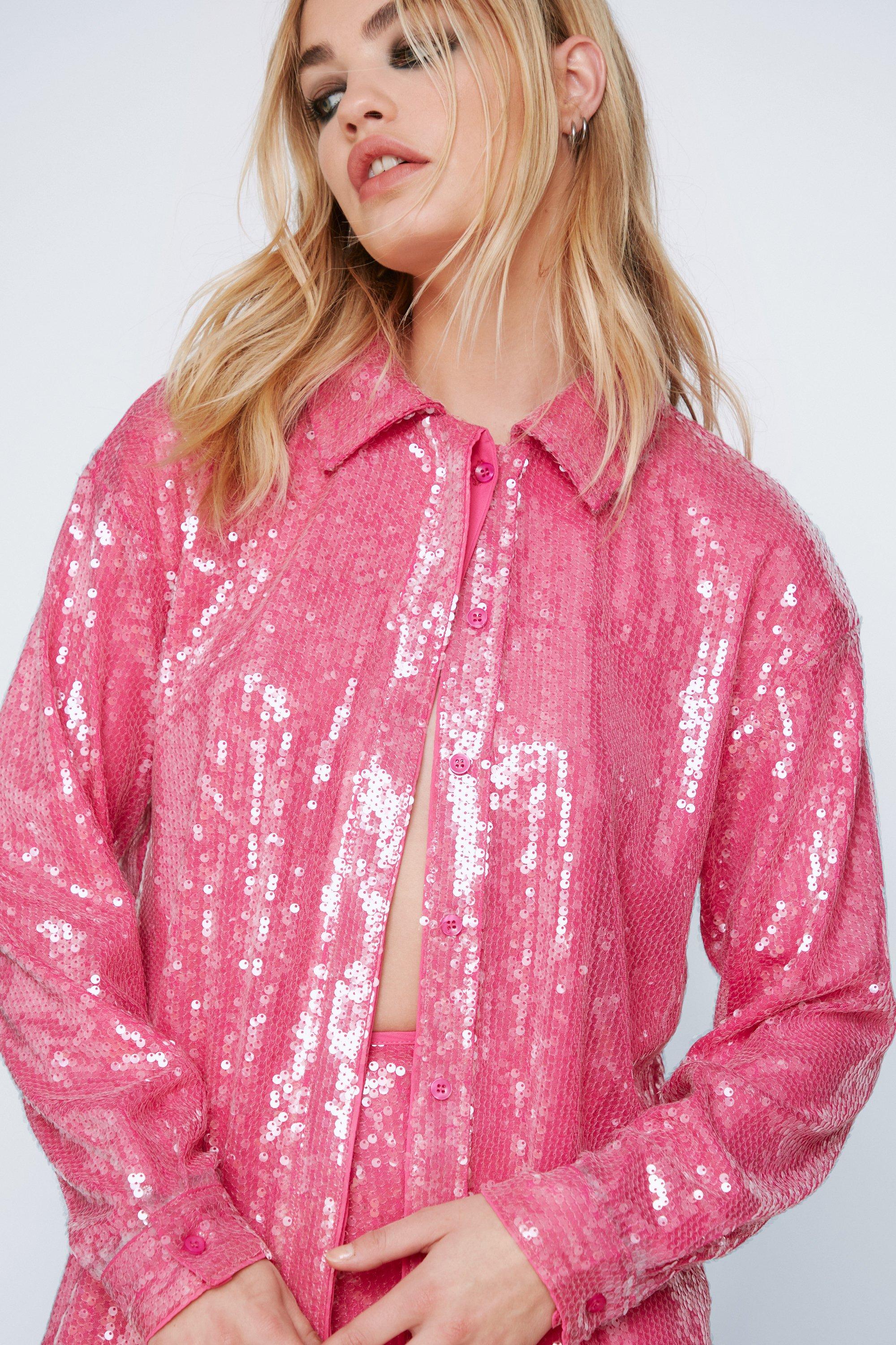 Sequin long hotsell sleeve shirt